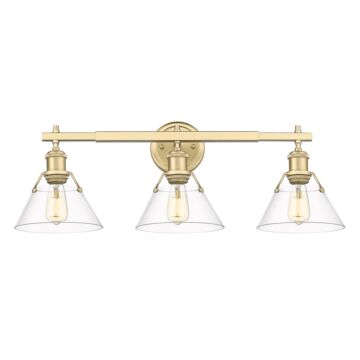Orwell BCB Three Light Bath Vanity in Brushed Champagne Bronze by Golden