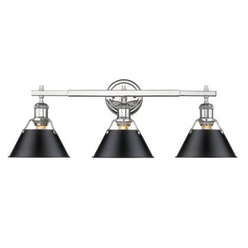 Orwell CH Three Light Bath Vanity in Chrome by Golden