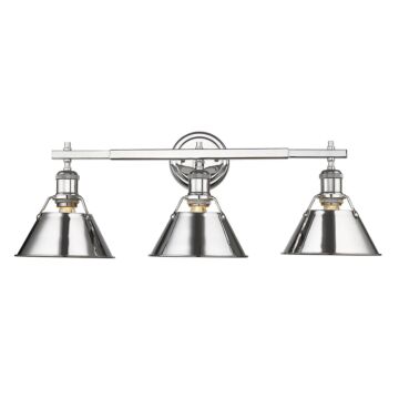 Orwell CH Three Light Bath Vanity in Chrome by Golden