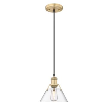 Orwell BCB One Light Mini Pendant in Brushed Champagne Bronze by Golden