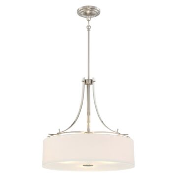 Poleis Three Light Pendant in Brushed Nickel by MinkaLavery
