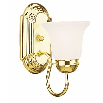 Rivera 1-Light Bathroom Vanity Light in Polished Brass