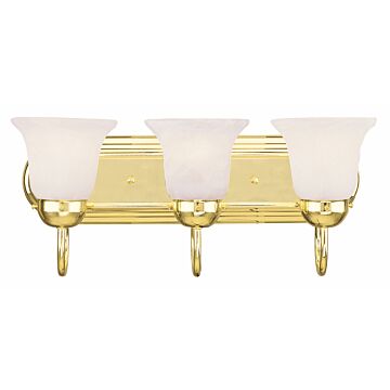 Rivera 3-Light Bathroom Vanity Light in Polished Brass