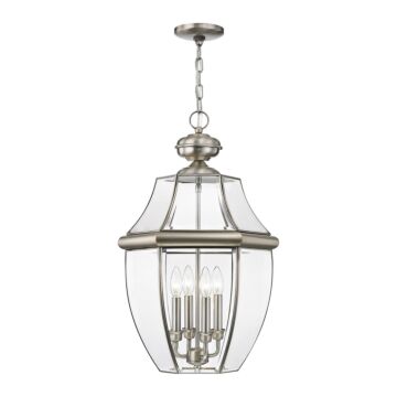 Monterey 4-Light Outdoor Pendant in Brushed Nickel