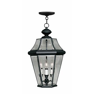 Georgetown 3-Light Outdoor Pendant in Black