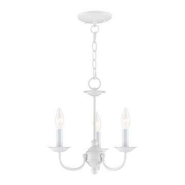 Home Basics 3-Light Mini Chandelier in White