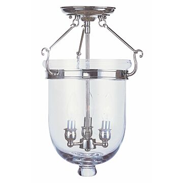 Jefferson 3-Light Ceiling Mount in Polished Nickel