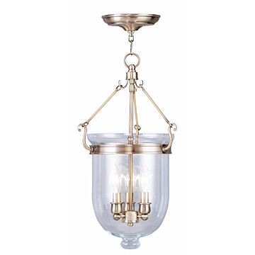 Jefferson 3-Light Pendant in Antique Brass