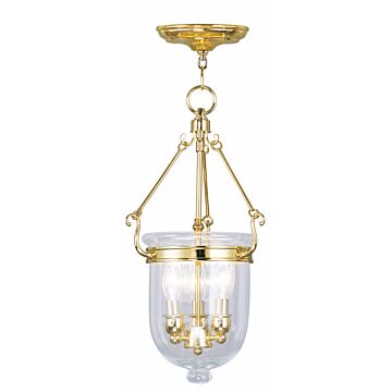 Jefferson 3-Light Pendant in Polished Brass