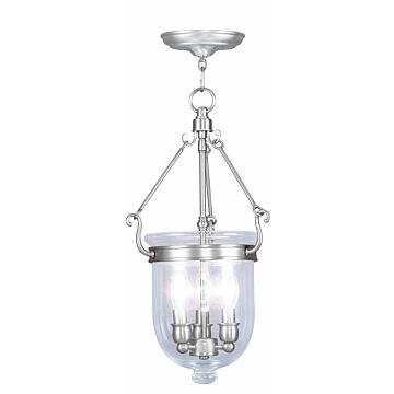 Jefferson 3-Light Pendant in Brushed Nickel