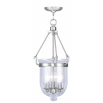 Jefferson 3-Light Pendant in Brushed Nickel