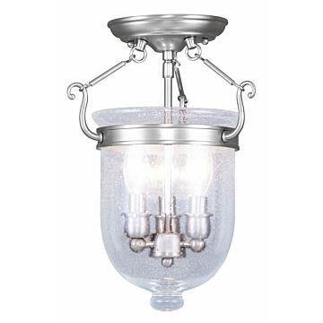 Jefferson 3-Light Ceiling Mount in Brushed Nickel