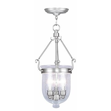 Jefferson 3-Light Pendant in Brushed Nickel