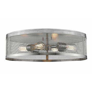 Z-Lite Meshsmith 4-Light Flush Mount Ceiling Light In Brushed Nickel