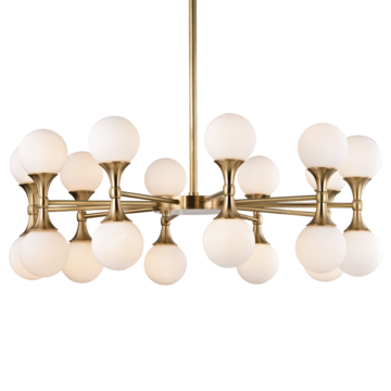 Astoria LED Chandelier in Aged Brass by Hudson Valley