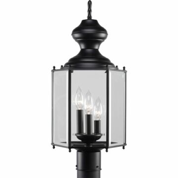 Carriage Classics 3-Light Post Lantern in Black
