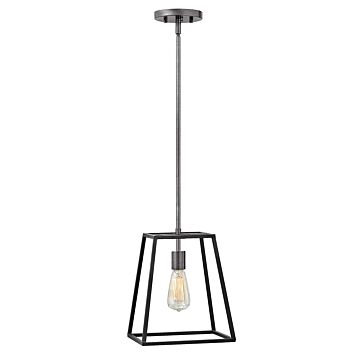 Hinkley Fulton 1-Light Pendant In Aged Zinc