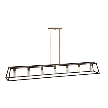 Hinkley Fulton 7-Light Linear Chandelier In Bronze