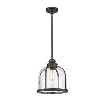 Z-Lite Burren 1-Light Pendant Light In Matte Black
