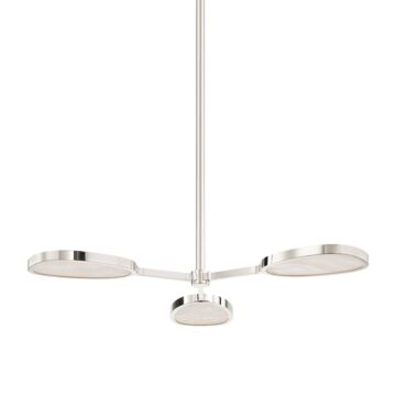 Patras LED Chandelier in Burnished Nickel by Corbett Lighting