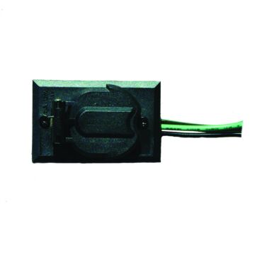120V Black Electric Outlet