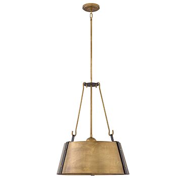 Hinkley Cartwright 3-Light Pendant In Rustic Brass