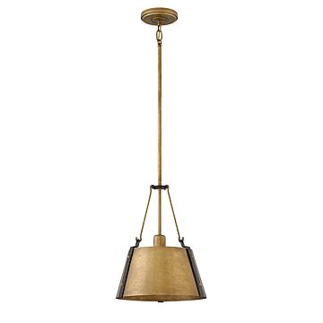 Hinkley Cartwright 1-Light Pendant In Rustic Brass
