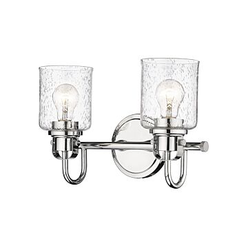 Z-Lite Kinsley 2-Light Bathroom Vanity Light In Chrome
