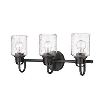 Z-Lite Kinsley 3-Light Bathroom Vanity Light In Matte Black