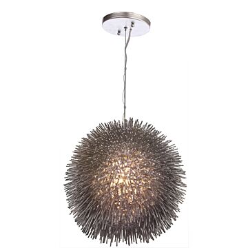 Urchin One Light Pendant in Painted Chrome by Varaluz