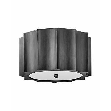 Hinkley Gia 2-Light Flush Mount Ceiling Light In Brushed Graphite