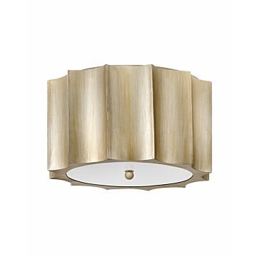 Hinkley Gia 2-Light Flush Mount Ceiling Light In Champagne Gold