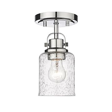 Z-Lite Kinsley 1-Light Flush Mount Ceiling Light In Chrome
