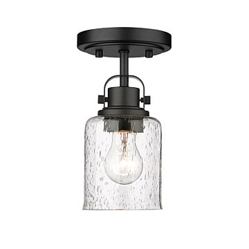 Z-Lite Kinsley 1-Light Flush Mount Ceiling Light In Matte Black