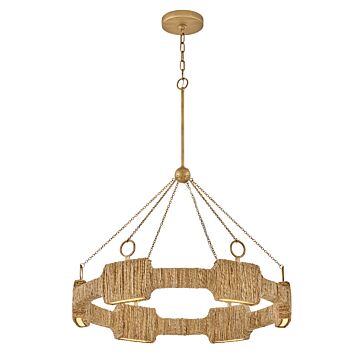 Raffi Medium LED Single Tier Chandelier in Burnished Gold