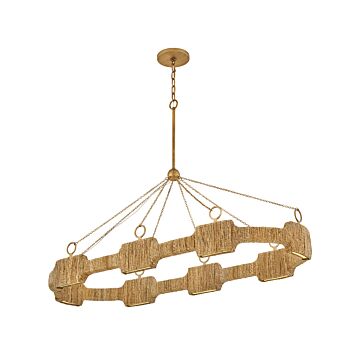 Raffi LED Linear Chandelier in Burnished Gold