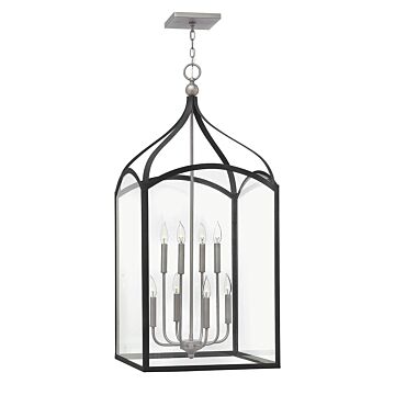 Hinkley Clarendon 8-Light Pendant In Aged Zinc