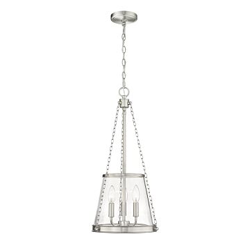 Z-Lite Prescott 3-Light Pendant Light In Brushed Nickel
