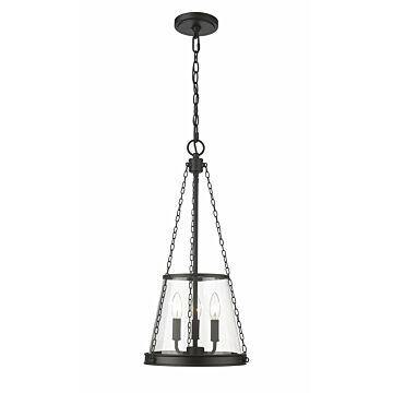 Z-Lite Prescott 3-Light Pendant Light In Matte Black