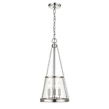 Z-Lite Prescott 3-Light Pendant Light In Polished Nickel