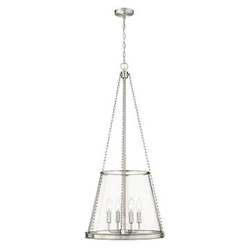 Z-Lite Prescott 4-Light Pendant Light In Brushed Nickel