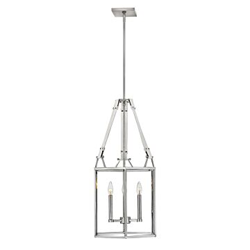 Hinkley Monroe 3-Light Chandelier In Polished Nickel*