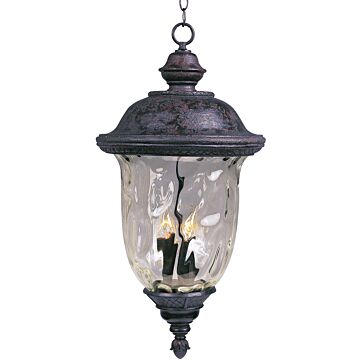 Carriage House DC Three Light Outdoor Hanging Lantern in Oriental Bronze by Maxim