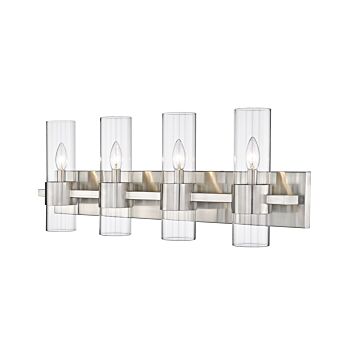 Z-Lite Lawson 4-Light Bathroom Vanity Light In Brushed Nickel