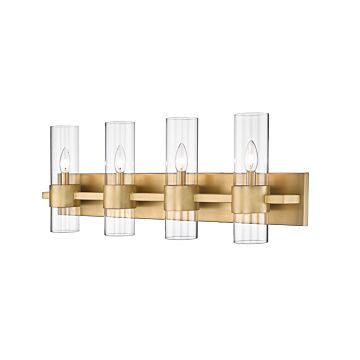 Z-Lite Lawson 4-Light Bathroom Vanity Light In Rubbed Brass