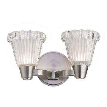 Hudson Valley Varick 2 Light 12 Inch Bathroom Vanity Light in Satin Nickel