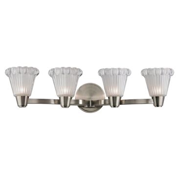 Hudson Valley Varick 4 Light 25 Inch Bathroom Vanity Light in Satin Nickel