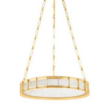 Leda LED Chandelier in Vintage Brass by Corbett Lighting