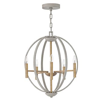 Hinkley Euclid 6-Light Pendant In Cement Gray