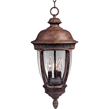 Knob Hill DC Three Light Outdoor Hanging Lantern in Sienna by Maxim